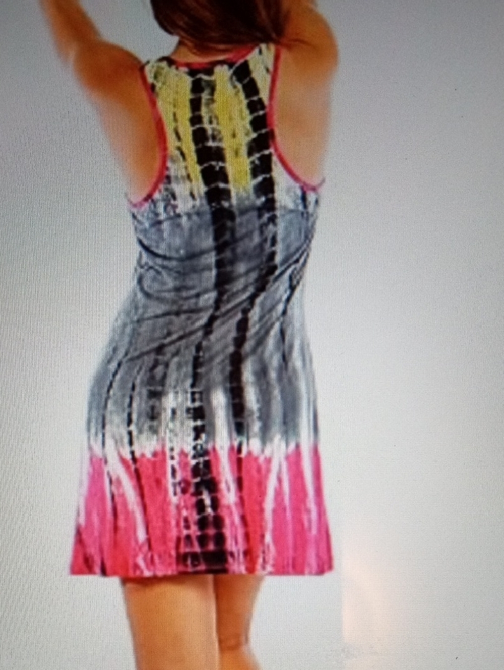 NWOT Ingear Multicolor Tie-Dye Racerback Dress. Size L/XL